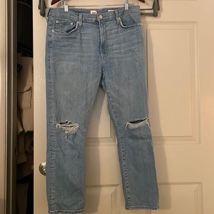 Edwin Elon Crop straight distressed Jeans